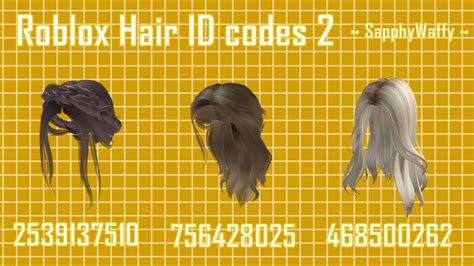 roblox hair girl codes